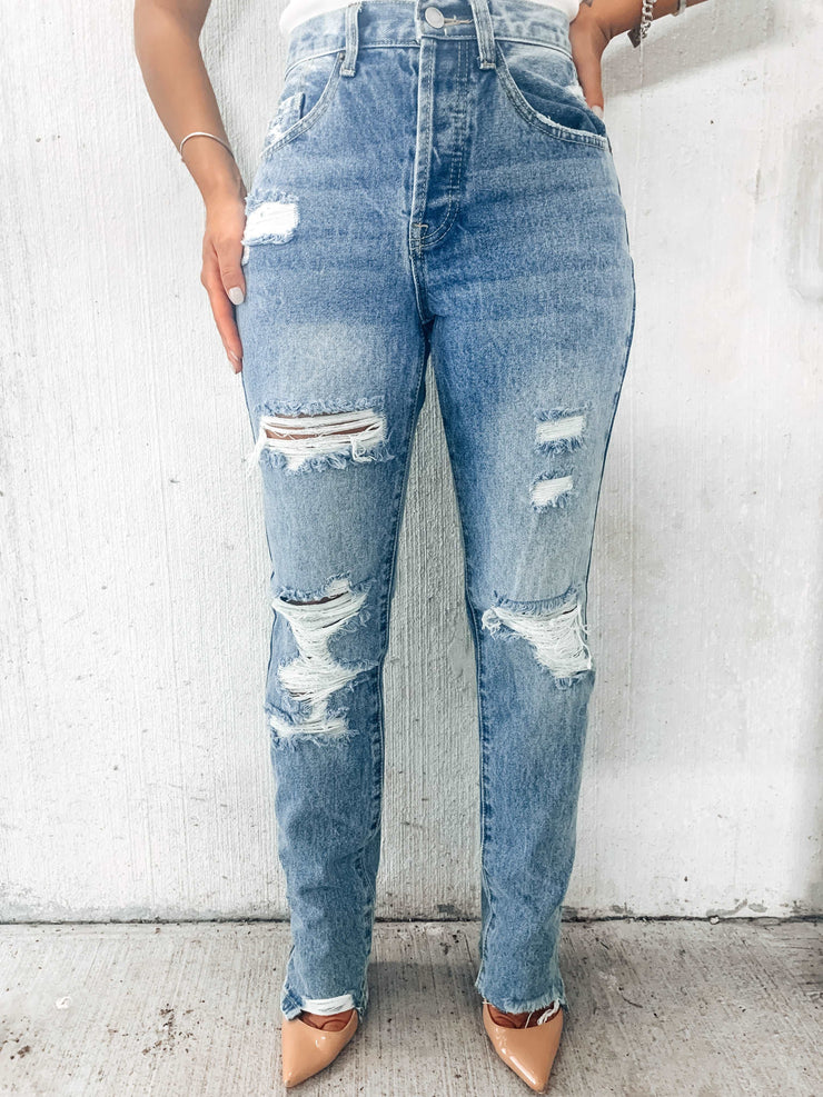 Ready or Not High Waist Jeans